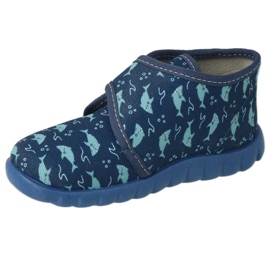 Zapatillas para niños de Befado 465p089 Dolphins azul marino 3