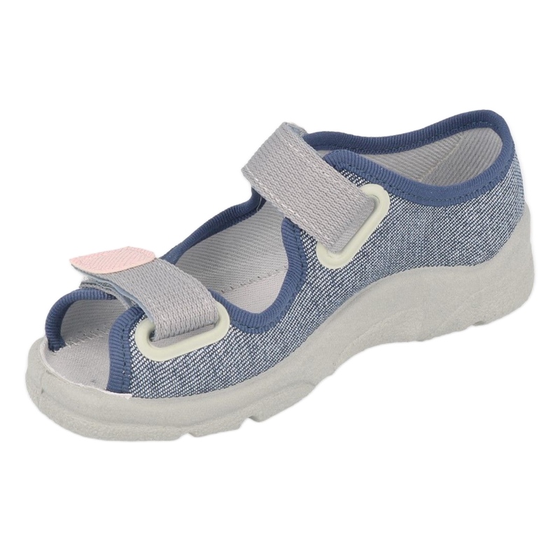 Sandalias infantiles de Befado para velcro 969x167 azul-gris 1