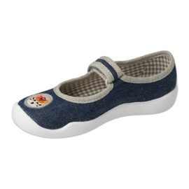 Pantuflas infantiles befado con aplique velcro 114X498 azul marino 4