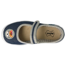 Pantuflas infantiles befado con aplique velcro 114X498 azul marino 3