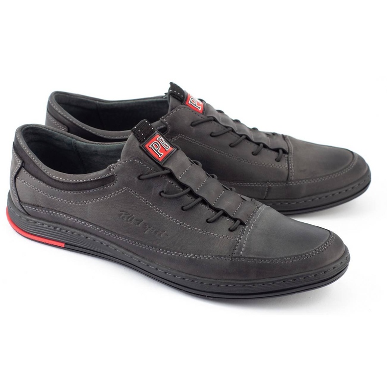 Polbut Zapato casual hombre gris piel K22 2
