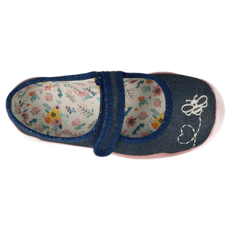 Pantuflas infantiles befado 114X489 azul marino con aplicación 1