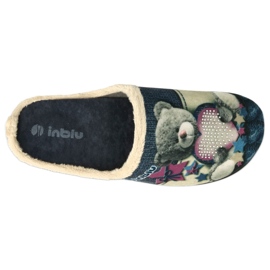 Slippers de mujeres INBLU 155D210 Aplicación de misia con corazón azul 3