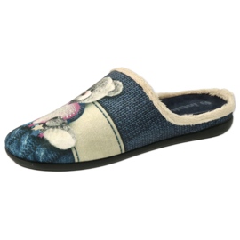 Slippers de mujeres INBLU 155D210 Aplicación de misia con corazón azul 4