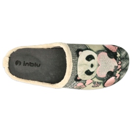 Pantuflas de mujer Inblu 155D209 gris con osito 3