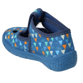 Zapatillas para niños de Befado 533p023 triángulos azules 4