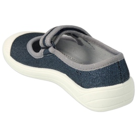 Pantuflas infantiles befado con velcro 208Y048 plata 4