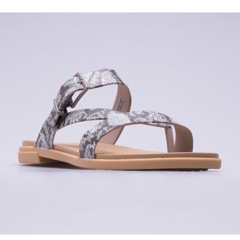Sandalias Crocs Tulum Toe Post W 206108-15W beige marrón 1