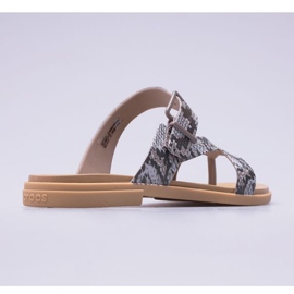 Sandalias Crocs Tulum Toe Post W 206108-15W beige marrón 4