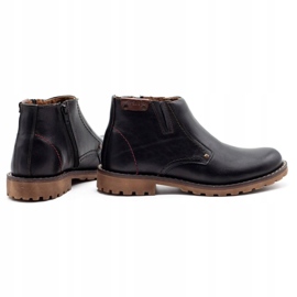 Mario Pala Botas de nieve 815 grano negro con marrón 3
