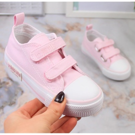 Deportivas de niña con velcro rosa empolvado Big Star KK374083 rosado 2
