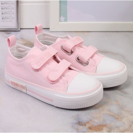 Deportivas de niña con velcro rosa empolvado Big Star KK374083 rosado 3
