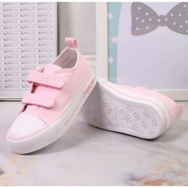 Deportivas de niña con velcro rosa empolvado Big Star KK374083 rosado 5