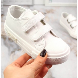 Deportivas para niños fabricadas en ecopiel con velcro blanco Big Star KK374093 2
