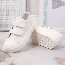 Deportivas para niños fabricadas en ecopiel con velcro blanco Big Star KK374093 5