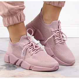 Deportivas cómodas mujer rosa empolvado Big Star JJ274266 rosado 7
