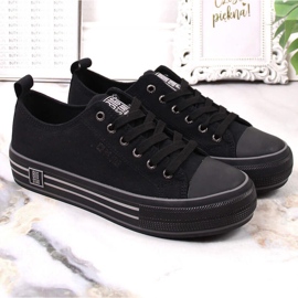 Zapatillas de mujer en la plataforma negro Big Star LL274184 3