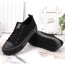 Zapatillas de mujer en la plataforma negro Big Star LL274184 5