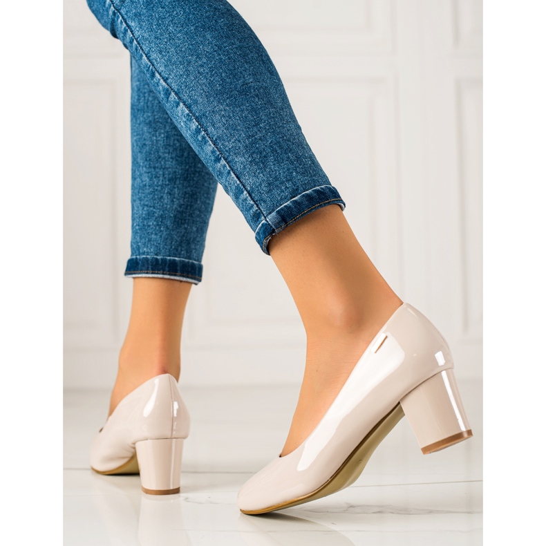 Goodin Zapatos De Salón Lacados Elegantes beige 1