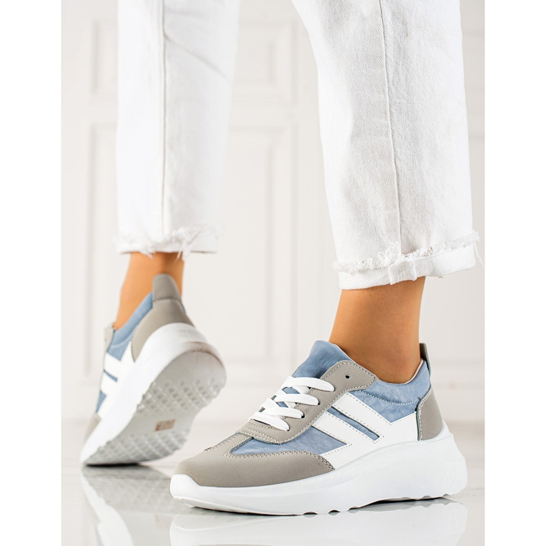 Zapatillas deportivas VINCEZA blanco azul gris 1