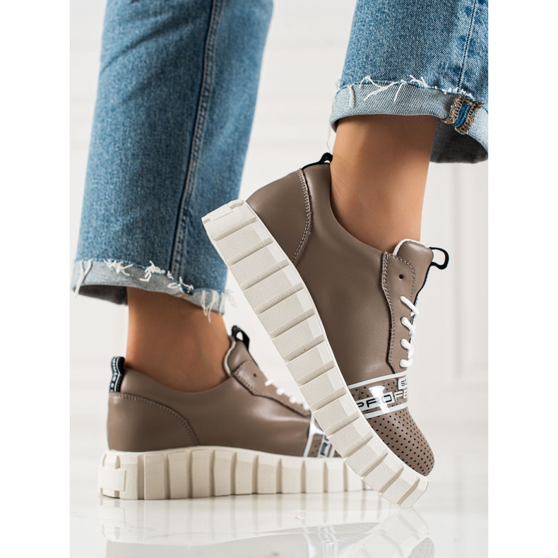 ARTIKER Zapatos de cuero de moda marrones marrón 1