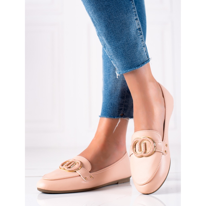 Diamantique Mocasines con Adorno beige 1