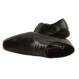Zapatos formales para hombres 1063 Brown Domeno marrón 4