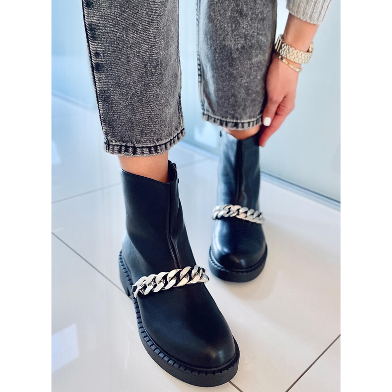 PA1 Botines mujer cadena Foster Negro 1 PA1 Botines mujer cadena Foster Negro 1