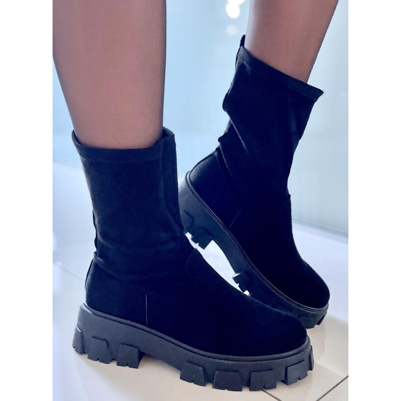 PA1 Botas planas de ante negro Phyllis 1