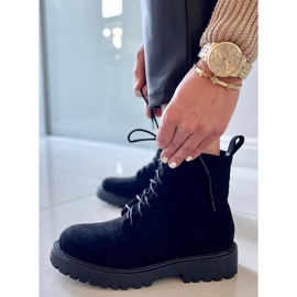 PA1 Botas con cordones de ante negro Gaten 4