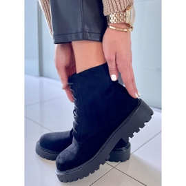 PA1 Botas con cordones de ante negro Gaten 3