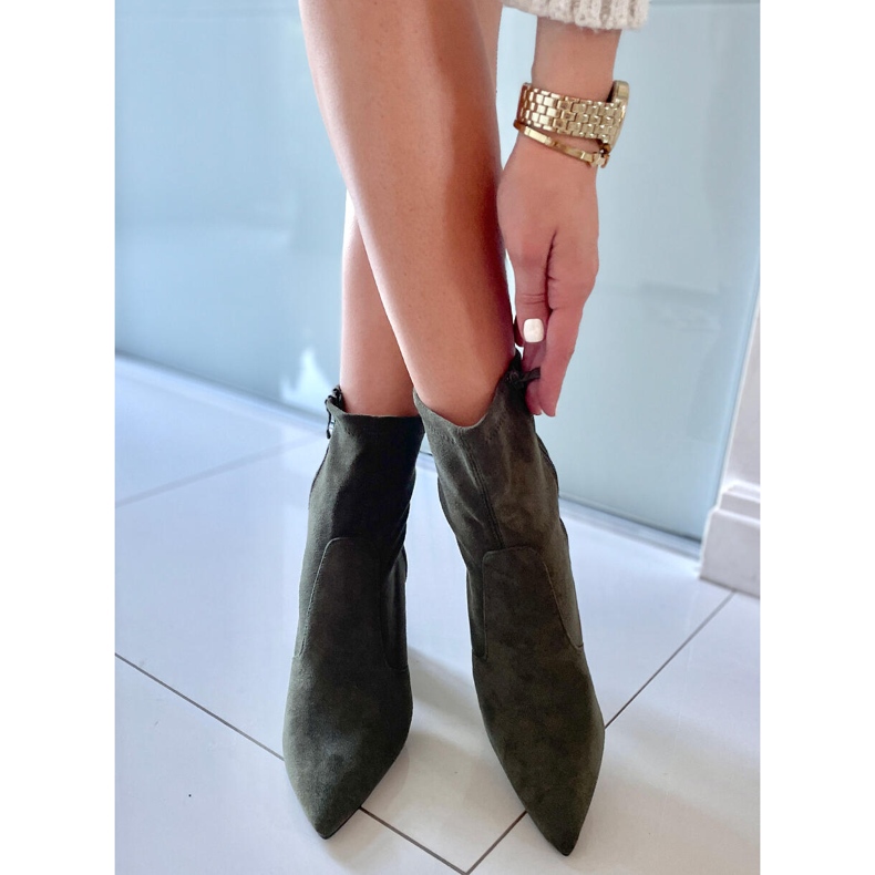 PA1 Botas de ante con tacón de Natalie Green verde 1