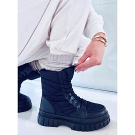 PA1 Botas planas con cordones Barkin Negro 2