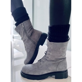 PA1 Botas con cordones de ante gris Lavey 5