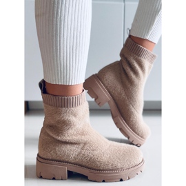 PA1 Botas estilo calcetín Roanna Khaki beige 2