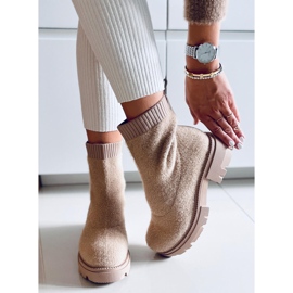 PA1 Botas estilo calcetín Roanna Khaki beige 1