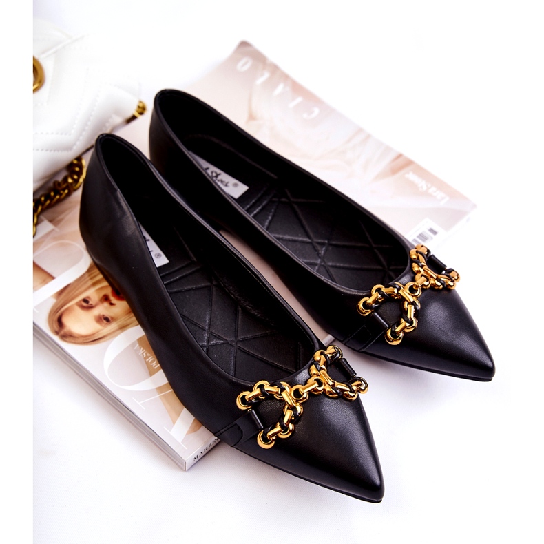 WS1 Bailarinas De Mujer En Spitz Con Adorno Carlos Negro 4