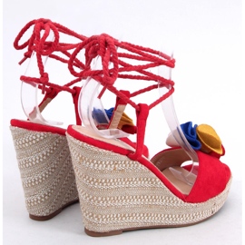 Sandalias de cuña rojas YY27P Rojo 5
