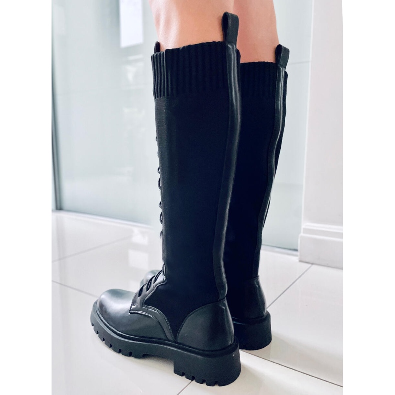 PA1 Botines Workers con empeine flexible Barton Black negro 1