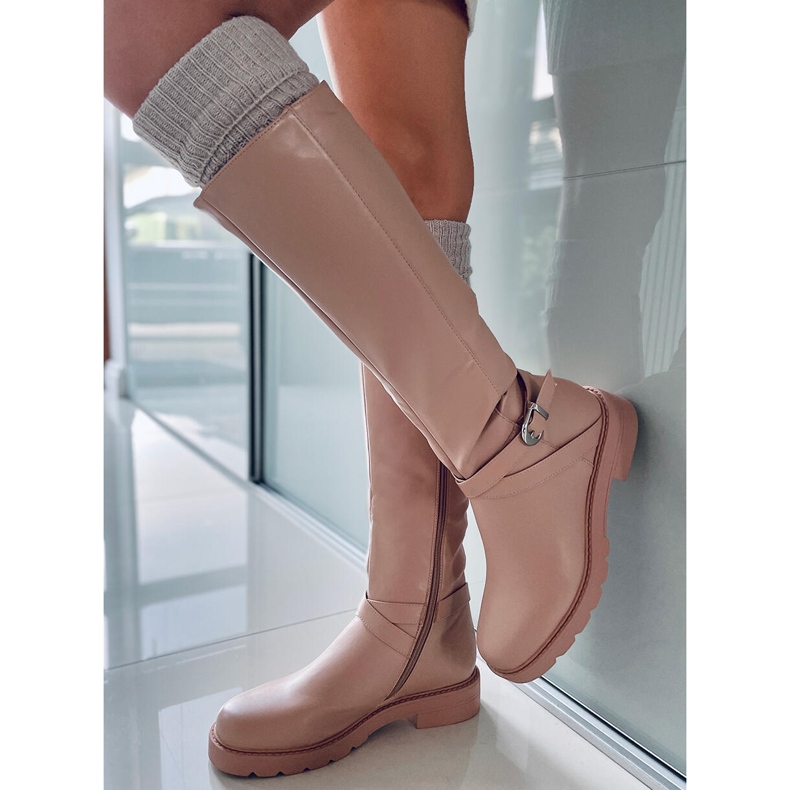 PA1 Botas de montar mujer Khia Nude beige rosado 1