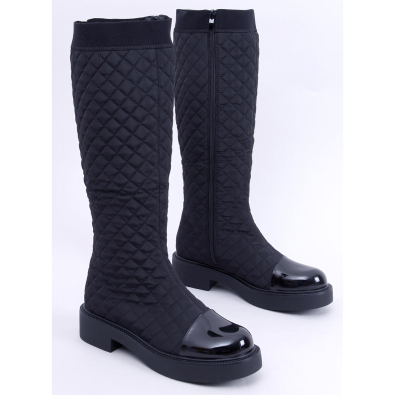 Elegantes botas acolchadas Coco Black negro 1 Elegantes botas acolchadas Coco Black negro 1