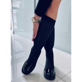 Elegantes botas acolchadas Coco Black negro 2 Elegantes botas acolchadas Coco Black negro 2