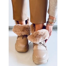 PA1 Botas de nieve de mujer Jarl Khaki beige 2