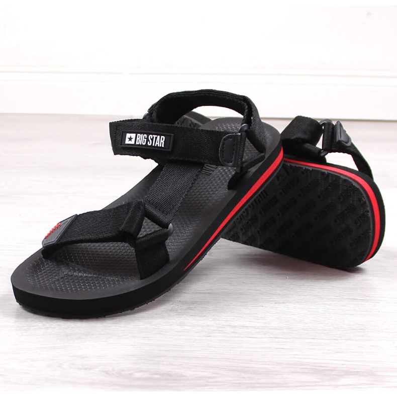 Sandalias deportivas hombre Big Star DD174717 negro velcro 2