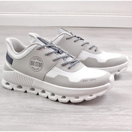 Cómodas zapatillas deportivas de mujer en la plataforma Big Star LL174138 beige 2