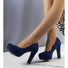 PA1 Zapatos de tacón azul marino de Tatum 1