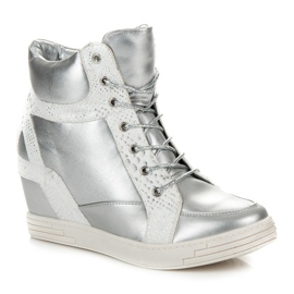 Vinceza Botines Atados gris 3