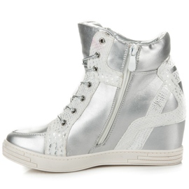 Vinceza Botines Atados gris 4