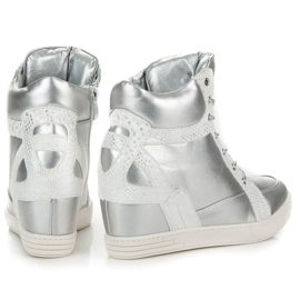 Vinceza Botines Atados gris 5