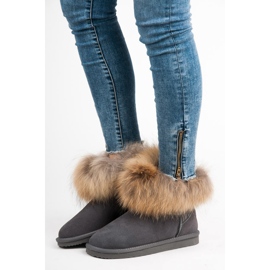 Coco Perla Mukluki de cuero gris 3